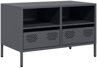 vidaXL TV-Schrank Anthrazit 68x39x43,5 cm Kaltgewalzter Stahl 851318