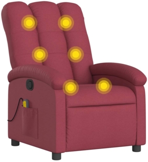 vidaXL Massage-Relaxsessel, weinroter Stoff 3205871