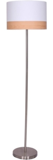 Leuchte Stehlampe Metall und Stoff Weiß