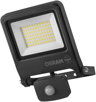Osram ENDURA Flood Sensor PC, 50W, 4500 Lumen, LED-Fluter, Flutlicht für Aussen mit integriertem Tageslicht- und Bewegungssensor, kaltweiß (4000K), IP44, dunkelgrau