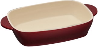 RESTO Kitchenware Auflaufform Fornax Backform Lasagneform Ofenform Spülmaschinengeeignet, Keramik, (1-St), Rechteckig aus Keramik, rot, in 2 Größen, für Brot, Lasagne, Brownie