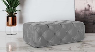Places of Style Polsterhocker FOLLINA, Polsterhocker mit klassischer Chesterfield-Knopfheftung