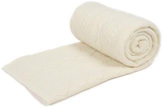 Wolldecke Merino Ava 130x170 Farbe: Naturweiß