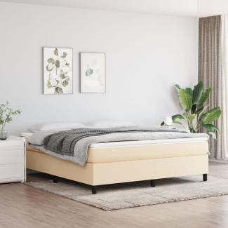 Boxspringbett Creme 180x200 cm Stoff [3120883]