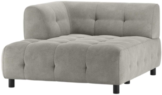 Modulsofa Louis Chaiselongue aus Chenille Links, Grau