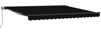vidaXL Markise Schwarz 400 x 350 cm Stoff 3330779