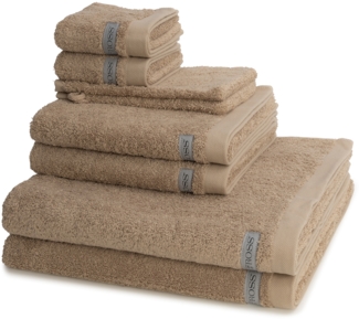 Ross Sinfonie 8 tlg. Frottier-Set - 2 X Handtuch (50 X 100cm), 2 X Duschtuch (70 X 140cm), 2 X Gästetuch (30 X 50cm), 2 X Waschhandschuh (16 X 22cm) - 500 g/m2 - Walnuss