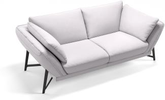 Sofanella Ledersofa ESTELLA 2-Sitzer Relaxofa Sofa in Weiß