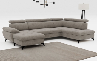 COTTA Wohnlandschaft Hudson U-Form, mit Kopfteilverstellung, wahlweise mit Bettfunktion & Bettkasten