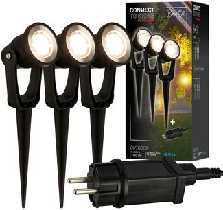 Briloner LED Wegeleuchte Lillis Connect to Shine 3er Starterset 3x1W warmweiß