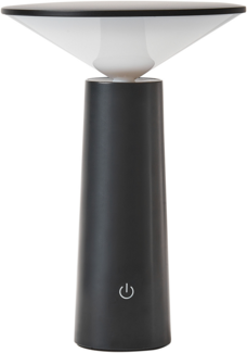 Kabellose LED Tischlampe LEVIRA mit Dimmer Metall Schwarz