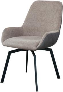 Stuhl >ST-0713< (BxHxT: 55x87x50 cm) in grau aus Metall - 55x87x50cm (BxHxT)