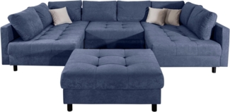 COLLECTION AB Wohnlandschaft Toni U-Form, B: 298 cm, mit Hocker & 3 Zierkissen, Federkern