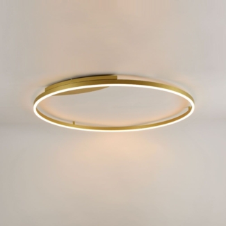 s.luce LED Ring Wandlampe & Deckenleuchte Dimmbar modern rund Gold Ø 100cm