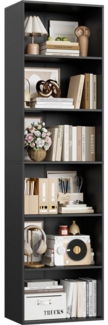 Homfa Bücherregal Regal mit 6 Fächern, 190,5cm Bücherschrank Standregal, verstellbare Ablagen