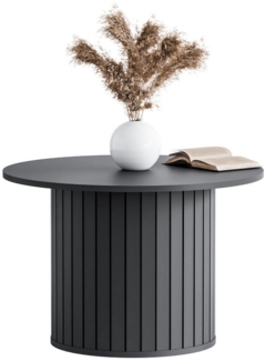Lookway Couchtisch ELODIE – Rund, elegant & modern mit gefräster Basis (1x Couchtisch), Breite: 70 cm