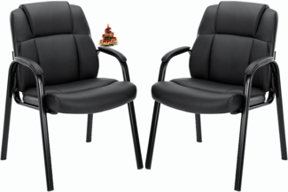 DUMOS Besucherstuhl Konferenzstuhl aus Bequemem PU-Leder Gepolsterten Armlehnen (2 St)