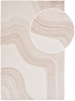 Teppich, handgetuftet, hellbraun/elfenbein, 160x230 cm