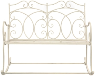 vidaXL Gartenbank 104 cm Eisen Antik Weiß 45436