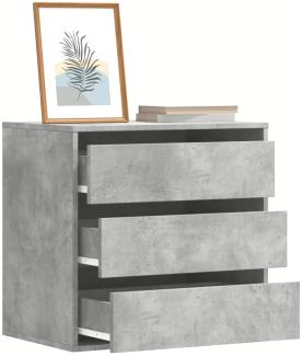 vidaXL Kommode Betongrau 60x41x58 cm Holzwerkstoff 852846