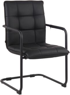 Besucherstuhl TORINO - Kunstleder Schwarz 57 x 64 x 89 cm Schwarz | Besucherstühle Konferenzstuhl Wartezimmerstuhl Bürostühle Bürostuhl Konferenzraum