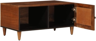 Couchtisch, Sofatisch Braun 80 x 50 x 40 cm Massivholz Mango