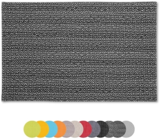 4er Set Tischset Platzset Tischmatte Platzdeckchen ca. 30x45 cm Auswahl: geflochten - anthrazit