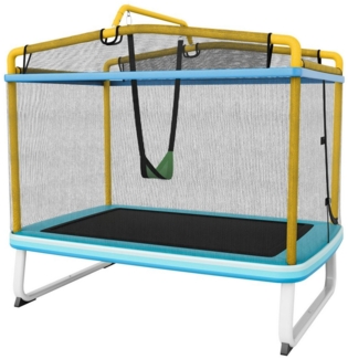 COSTWAY Gartentrampolin rechteckig, mit Sicherheitsnetz