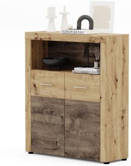 Highboard Blow in Eiche Artisan 100 x 118 cm