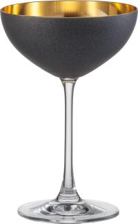 Eisch Dessertschale Cosmo Gold, Servierschale, Kristallglas, Gold, Schwarz, 250 ml, 70555180