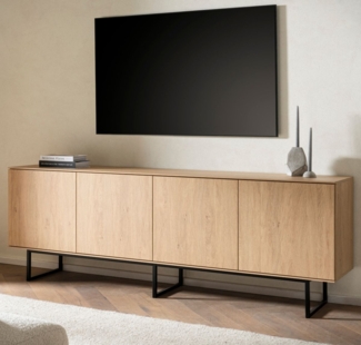 TV-Lowboard Breda in Eiche 200 x 70 cm Komforthöhe