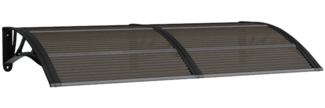vidaXL Türvordach Schwarz 150x75 cm Polycarbonat 153582