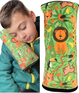 HECKBO Schlafkissen Auto Schlafkissen Dschungel Motiv für Kinder Mädchen Jungen