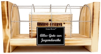 Eiserne Reserve® Geschenkbox Alles Gute zur Jugendweihe -Eiserne Reserve Gitterbox Geldgeschenk zur