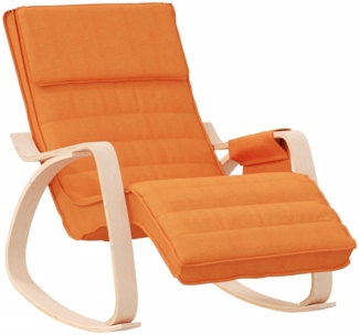 vidaXL Schaukelstuhl Dunkelgelb Stoff 351081