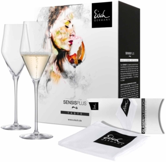 Eisch Sky SensisPlus Champagnerglas 2er Set inkl. Poliertuch