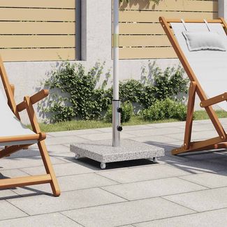 vidaXL Sonnenschirmständer Granit 30 kg Quadrat Grau 48563