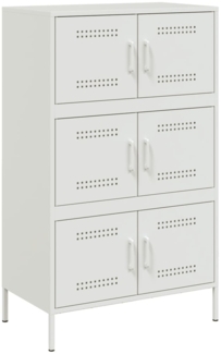 vidaXL Highboard Weiß 68x39x113 cm Stahl 842963