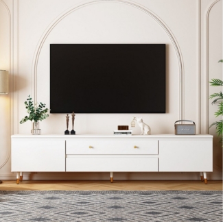 Lexzurn TV-Schrank Hängender TV-Schrank,175cm,Lowboard,Fernsehschrank (TV-Lowboard,TV-Möbel,Erfüllt den Umweltstandard E1,Gesamtabmessungen: 175*50*33cm,Schließfächer mit großer Kapazität, für Großbildfernseher bis 85, 4 Farben (Weiß/Beige/Holzoptik/Grau)