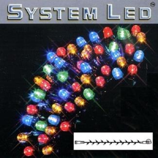 System LED "LED-Lichterkette 5m" 50 LEDs bunt, IP44