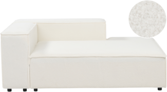Chaiselongue Bouclé weiß linksseitig APRICA