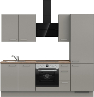 nobilia® Küchenzeile "Laser II", Ausrichtung wählbar, Breite 240 cm, vormontiert, wahlw. mit unterschiedlichen E-Geräten-Sets