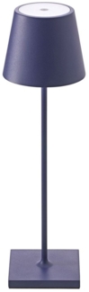 LED Tischleuchte, pflaumenblau, Touchdimmer, Akku, H 38 cm