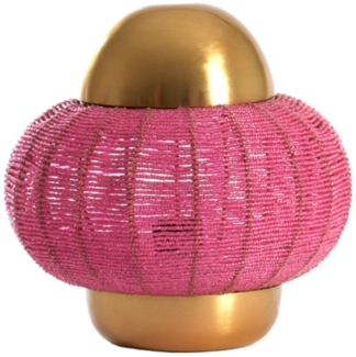 Tischleuchte CETARA von Light & Living Ø25x26 cm Lampe Rosa Perlen-Bronze