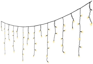 MARELIDA LED-Lichtervorhang Eisregen Lichterkette Icicle 119 bernstein LED 5m Außen Weihnachten, 119-flammig