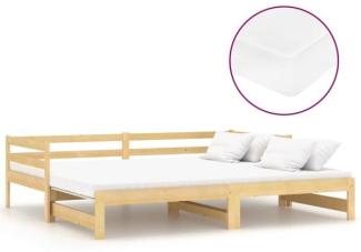 vidaXL Ausziehbares Tagesbett 2x(90x200) cm Massivholz Kiefer [3083654]