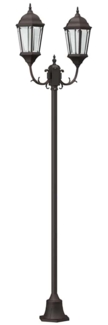 vidaXL Gartenlichtmast Bronzefarben Aluminium, Glas 42000344