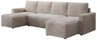 Luxusbetten24 Schlafsofa Designer Sofa Melva U, mit Stauraum und Schlaffunktion