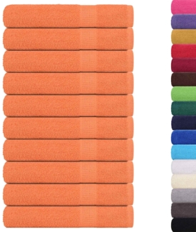 vidaXL Saunatücher 10 Stk. Orange 80x200 cm 360 g/m² 100% Baumwolle 136913