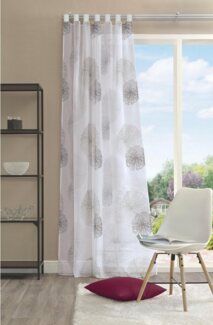 HOME WOHNIDEEN Vorhang RAWLINS, Schlaufen (1 St), transparent, Microfaser, Schal aus Voile bedruckt